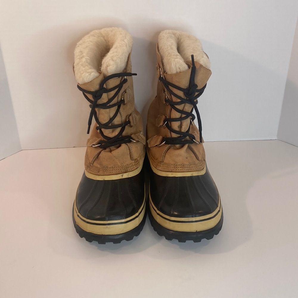 Sorel Men’s Caribou Classic Waterproof Leather Rubber Winter Snow Boot Size 10